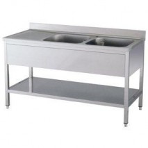 GastroStore Spueltisch Pro 2000x700, 2 Becken rechts