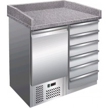 Saro Saro Pizzatisch 1 Tuer 6 Schubladen Granitarbeitsplatte 2