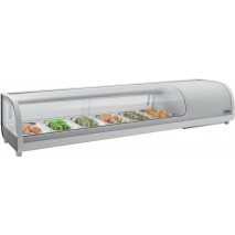 Saro Sushi Kuehlvitrine 6 x GN 1-3 mit Glasaufsatz 1