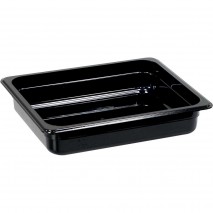 Stalgast Gastronormbehaelter, Polycarbonat, schwarz, GN 1-2 (65 mm)