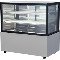 KBS Panorama Kuchenvitrine - Tortenvitrine Prisma 400TN-PG, silber 1