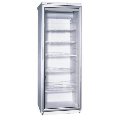 KBS Glastürkühlschrank CD 350, weiss, mit Umluftkühlung und LED-Beleuchtung mit Schloß, 9190014