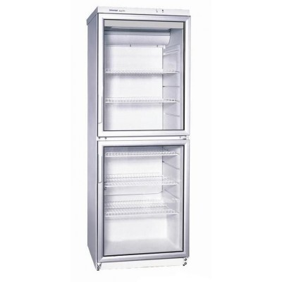 KBS Glastürkühlschrank CD 350, weiss, 2 Türen, mit Umluftkühlung und LED-Beleuchtung, 9190003