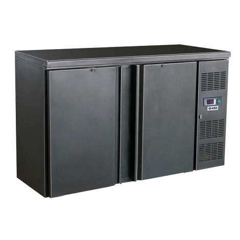 KBS Backbar 150 mit Volltüren, schwarz, mit Umluftkühlung, 61150