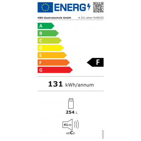 KBS Kühlschrank K 221 silver, mit Stiller Kühlung und Beleuchtung, 9190232 -Auslaufmodell-