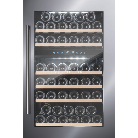 KBS Weinkühlschrank, einbaufähig Vino 142, Edelstahl, mit Umluftkühlung und LED-Beleuchtung, 529142