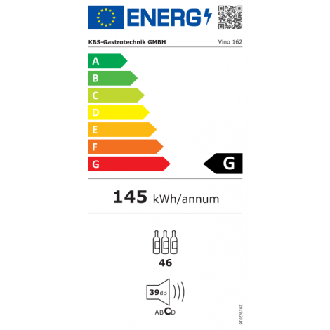 KBS Weinkühlschrank 2 Temperaturzonen Vino 162, Edelstahl, mit Umluftkühlung und LED-Beleuchtung, 529162