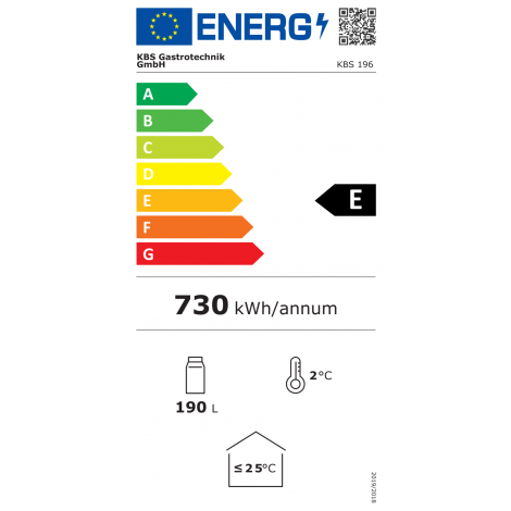 KBS Backbar 196, schwarz, mit Umluftkühlung und LED-Beleuchtung, 60402