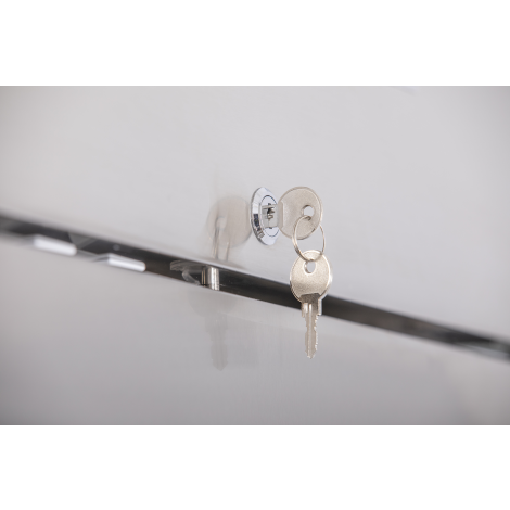 KBS Edelstahlkühlschrank KU 740, Edelstahl, Umluftkühlung, mit Beleuchtung, 60740