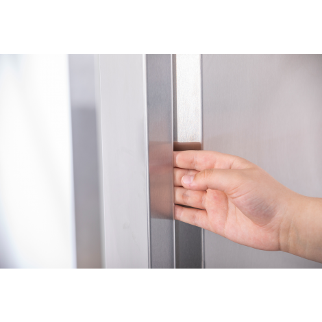 KBS Edelstahlkühlschrank TKU 740, Edelstahl, Umluftkühlung, mit Beleuchtung, 60750