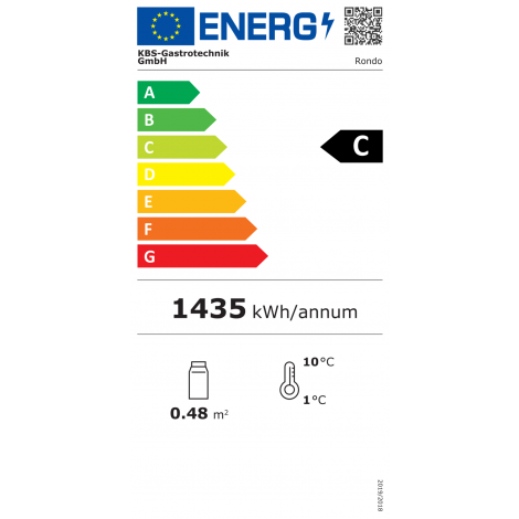 KBS Aufsatz-Kühlvitrine Rondo mit 4 Etagen, schwarz, mit Umluftkühlung und LED-Beleuchtung, 9150311