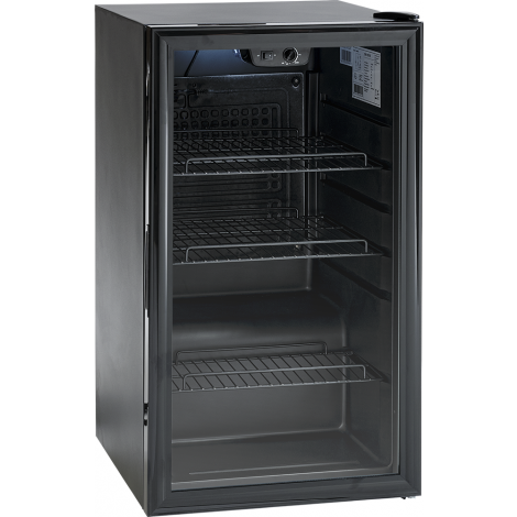 KBS Glastürkühlschrank 146 U, schwarz, 915123