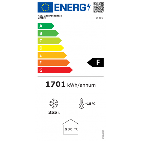 KBS Eiscreme Impuls-Tiefkühltruhe D 400, weiss, mit Stiller Kühlung und keine Beleuchtung, 921042