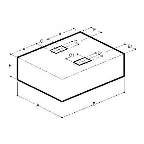 Induktions-Wandhaube Typ A 2800 x 1300