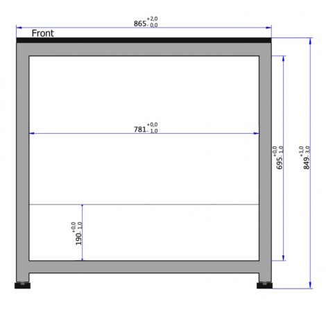 KBS Backbar 196, schwarz, mit Umluftkühlung und LED-Beleuchtung, 60402