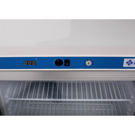 KBS Glastürkühlschrank 602 GU, weiss, mit Umluftkühlung und Beleuchtung, 347608