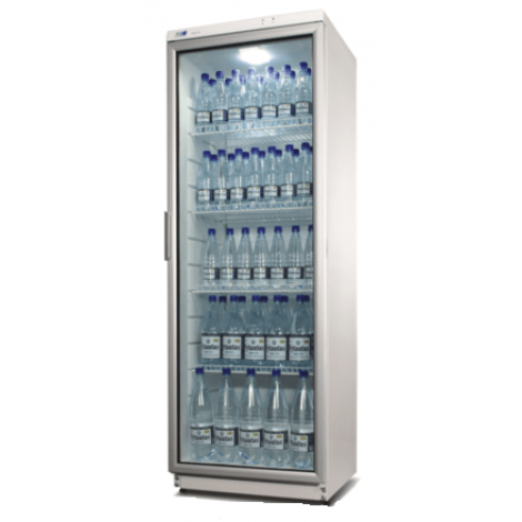 KBS Glastürkühlschrank CD 350, weiss, mit Umluftkühlung und LED-Beleuchtung, 9190005