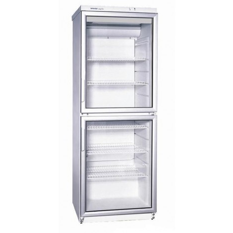 KBS Glastürkühlschrank CD 350, weiss, 2 Türen, mit Umluftkühlung und LED-Beleuchtung, 9190003