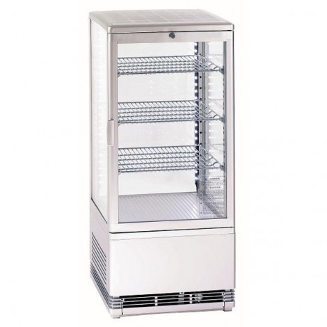 KBS Tischkühlvitrine RT-78 G, weiss, mit Umluftkühlung und LED-Beleuchtung, 9160782