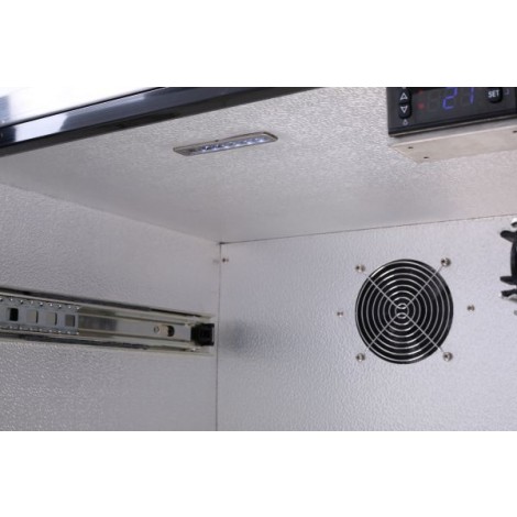 KBS Schubladenkühler UKS 140, silber, mit Umluftkühlung und LED-Beleuchtung, 60339