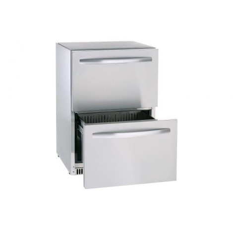 KBS Schubladenkühler UKS 140, silber, mit Umluftkühlung und LED-Beleuchtung, 60339