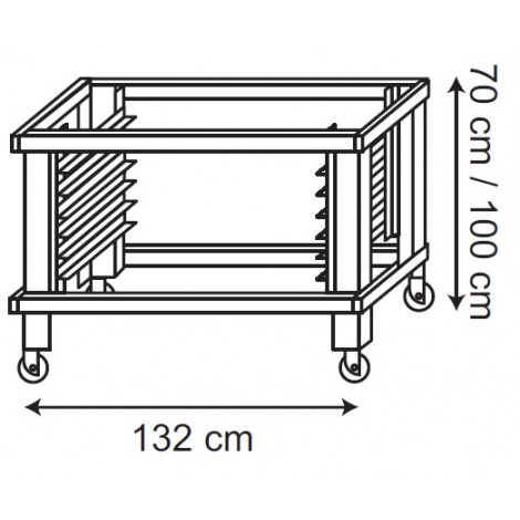 Moretti Pizzaofen Untergestell S-PT 105.65 / 100 passend für iDECK Serie 105.65