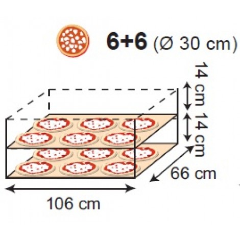 Pizzaofen Moretti Forni  IDECK D 65.105 Digital, 12 Pizzen, 30 cm Durchmesser