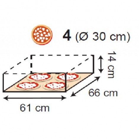 Pizzaofen Moretti Forni IDECK M 60.60 Digital, 4 Pizzen, 30cm Durchmesser