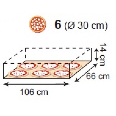 Pizzaofen Moretti Forni IDECK M 65.105 Digital, 6 Pizzen, 30 cm Durchmesser