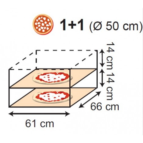 Pizzaofen Moretti Forni IDECK PD 60.60, 8 Pizzen, 30 cm Durchmesser