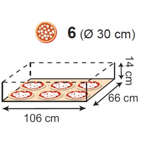 Pizzaofen Moretti Forni IDECK PM 105.65, 6 Pizzen, 30 cm Durchmesser