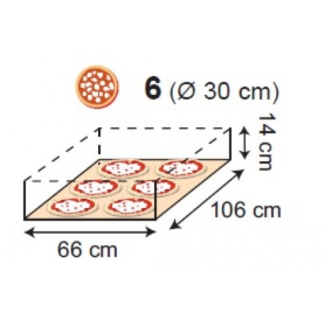 Pizzaofen Moretti Forni IDECK PM 65.105, 6 Pizzen, 30 cm Durchmesser