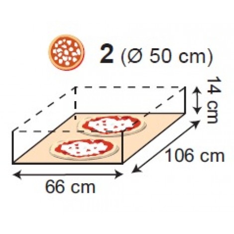 Pizzaofen Moretti Forni IDECK PM 65.105, 6 Pizzen, 30 cm Durchmesser