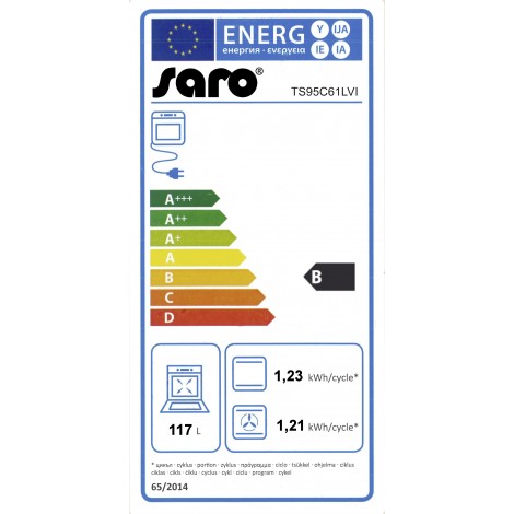 Saro Gasherd mit 5 Brennern und Elektrobackofen rot