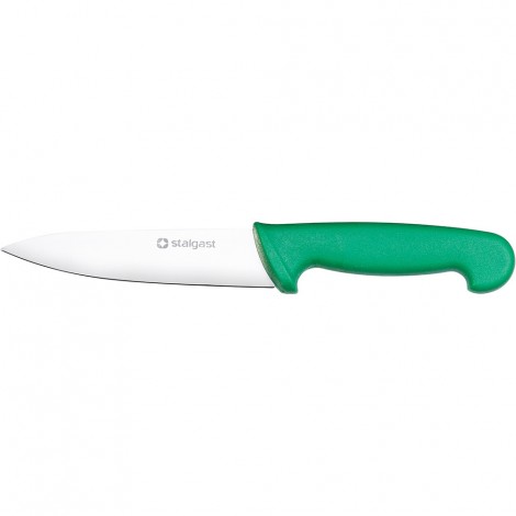 Stalgast Küchenmesser, HACCP, Griff grün, Edelstahlklinge 16 cm