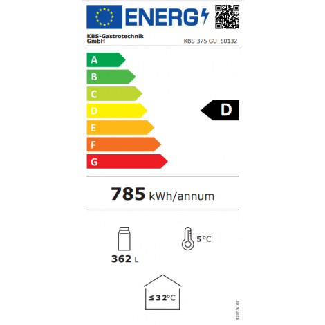 KBS Glastürkühlschrank KBS 375 GU - 60132