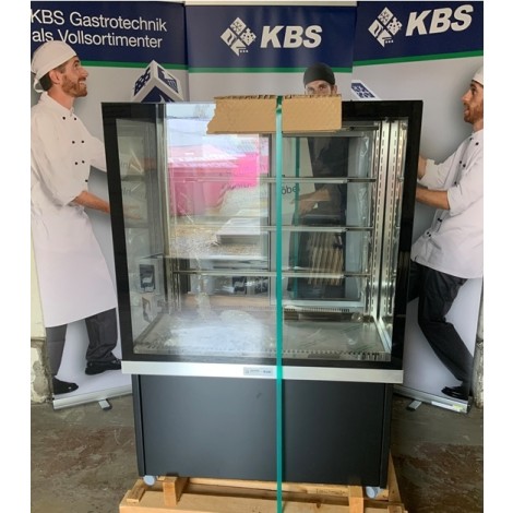 KBS Kuchen und Tortenvitrine Karina 97, schwarz, mit Umluftkühlung und LED-Beleuchtung, 23120017 -Messegerät-