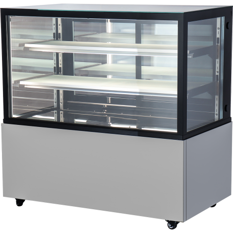 KBS Kuchen und Tortenvitrine Cube 120 mit Umluftkühlung und LED-Beleuchtung, 9160370