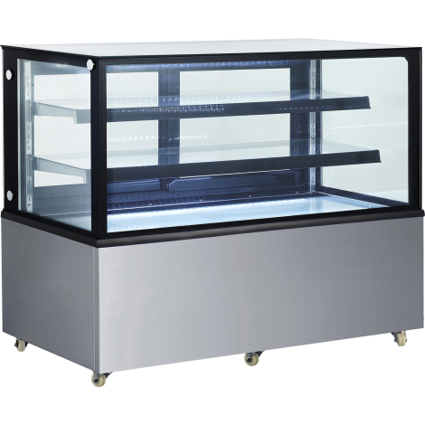 KBS Kuchen und Tortenvitrine Cube 150 mit Umluftkühlung und LED-Beleuchtung, 9160470