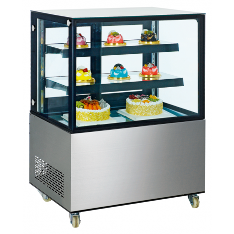 KBS Kuchen und Tortenvitrine Cube 90 mit Umluftkühlung und LED-Beleuchtung, 9160270