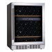 KBS Weinkühlschrank 2 Temperaturzonen Vino 162, Edelstahl, mit Umluftkühlung und LED-Beleuchtung, 529162