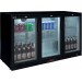 Saro Barkühltisch Umluftkühlung 3 Türen schwarz